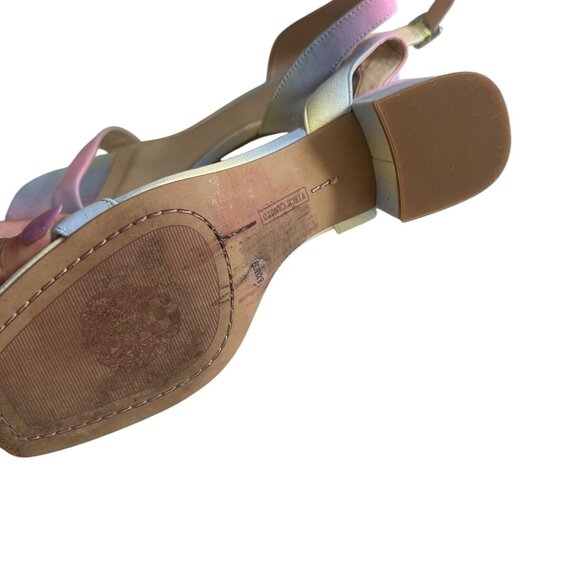 VINCE CAMUTO Pastel Ombré Kitten Heels Sandals Size 8.5 - Picture 8 of 9